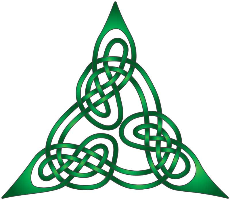 Nudos celtas formando un triángulo